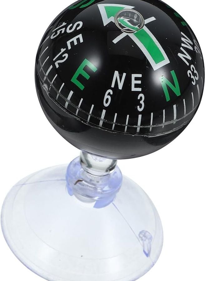Green 38mm Car Dashboard Compass Ball With Suction Cup For Vehicle Boat Navigation - Image 1